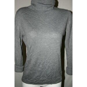 Mossimo Womens Turtleneck Sweater Gray Long Sleeve Rolled Cuffs Size Medium